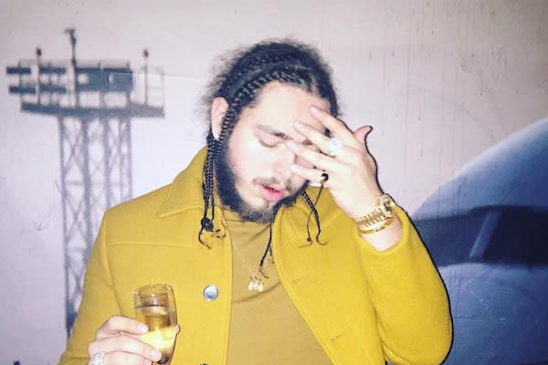 post malone yellow sweatshirt