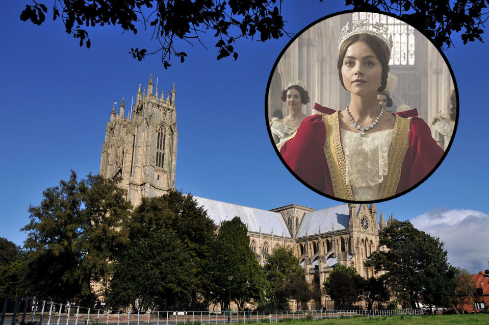 The exterior of Beverley Minster, used by productions including Victoria and Gunpowder. (Photo credit: Beverley Minster)