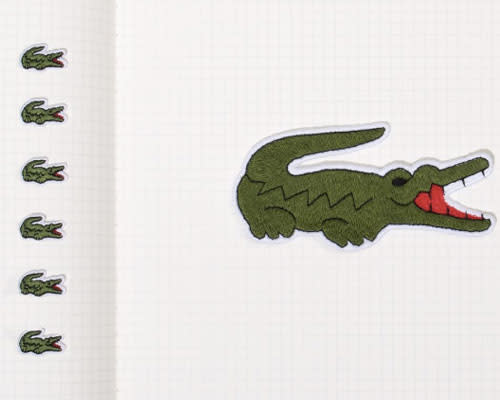 The new Lacoste logo is completely unrecognizable, but we are digging it