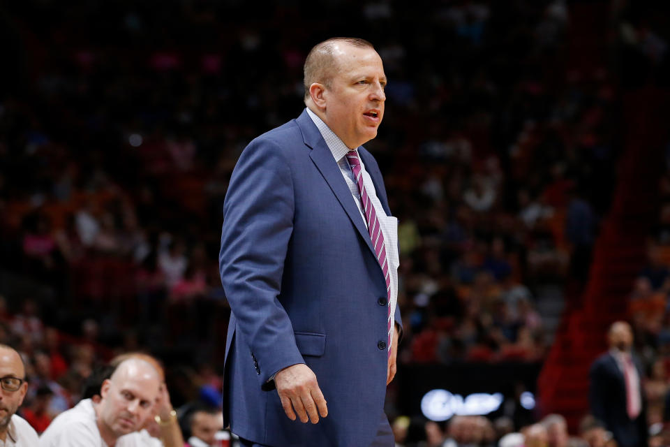 Tom Thibodeau struggled to handle his dual role with the Timberwolves. (Getty)