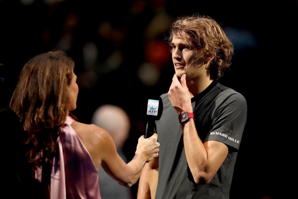 BBC's Annabel Croft jumped to the player's defence in a post-match interview: PA