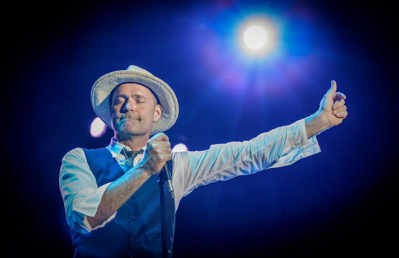 Gord Downie performs at the RBC Royal Bank Bluesfest in Ottawa on July 11, 2013. In 2017, Downie was the readers’ pick for Yahoo’s Canadian newsmaker of the year. Photo from Mark Horton/WireImage via Getty Images.