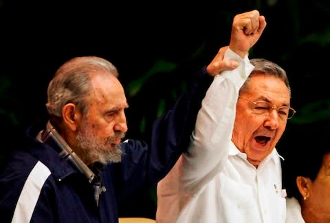 Together, Raul (right) and Fidel Castro have ruled Cuba since 1959 - Credit: AP/Javier Galeano