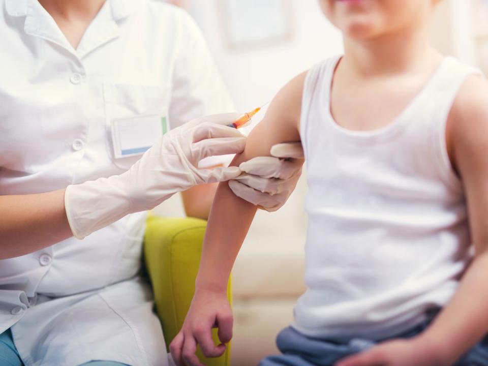 Only 84 per cent of children have had both MMR vaccine doses (Getty/iStock)