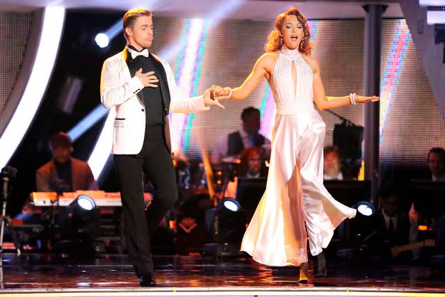 <p>Adam Taylor/Disney General Entertainment Content via Getty</p> Amy Purdy and Derek Hough on 'Dancing with the Stars' in season 18.