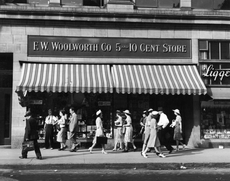 <p>Founded in 1879 by Frank Winfield Woolworth, the company's first stores in Utica, New York, and Lancaster, Pennsylvania sold general merchandise and were called <a href="https://www.housebeautiful.com/lifestyle/g4051/five-and-dime-stores/" rel="nofollow noopener" target="_blank" data-ylk="slk:“five-and-dime’s” because everything sold for 10 cents or less;elm:context_link;itc:0;sec:content-canvas" class="link ">“five-and-dime’s” because everything sold for 10 cents or less</a>. The chain grew quickly, and by 1905, Woolworth invited rival retailer chains (two were owned by his relatives!) to merge with him. By 1929, there were 2,250 stores. The company purchased other chains over the years, including <a href="https://go.redirectingat.com?id=74968X1596630&url=https%3A%2F%2Fwww.footlocker.com%2F&sref=https%3A%2F%2Fwww.cosmopolitan.com%2Flifestyle%2Fg42125658%2Ficonic-stores-no-longer-around%2F" rel="nofollow noopener" target="_blank" data-ylk="slk:Footlocker;elm:context_link;itc:0;sec:content-canvas" class="link ">Footlocker</a>, though Woolworth variety stores closed in 1997. </p>