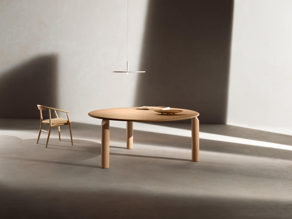 Milan Design Week B&B Italia Isos round dining table in wood