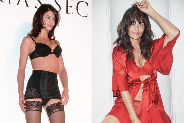 Helena Christensen, 51, slips into red undies for Victoria's Secret  Christmas ad