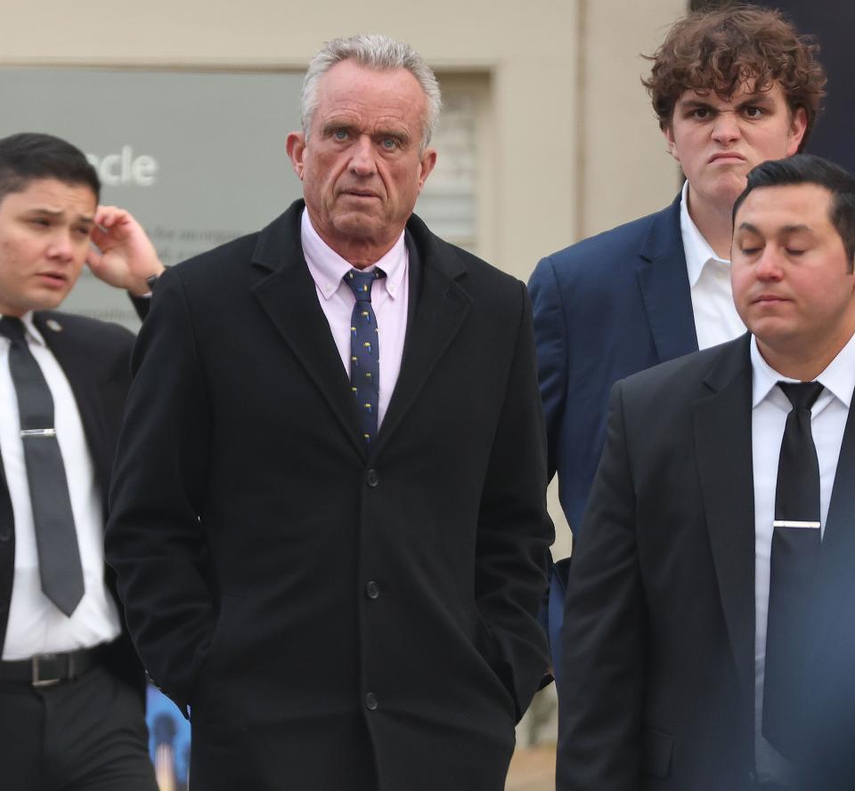 Independent presidential candidate Robert F. Kennedy Jr. walks with supporters in downtown Salt Lake City prior to a rally on Thursday, Nov. 30, 2023. | Jeffrey D. Allred, Deseret News