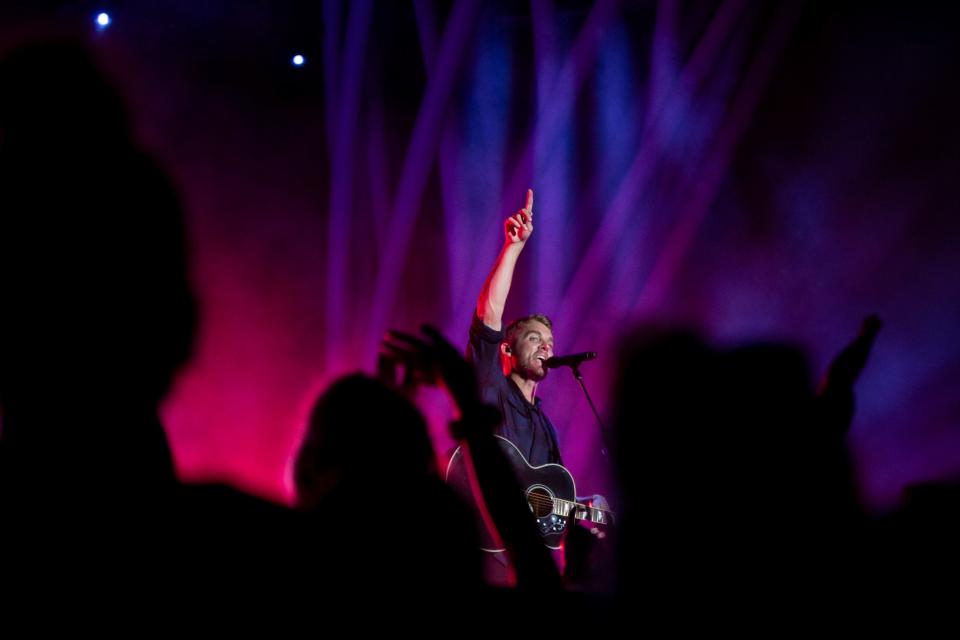 Brett Young headlined at Water Works Park amphitheater in 2019.