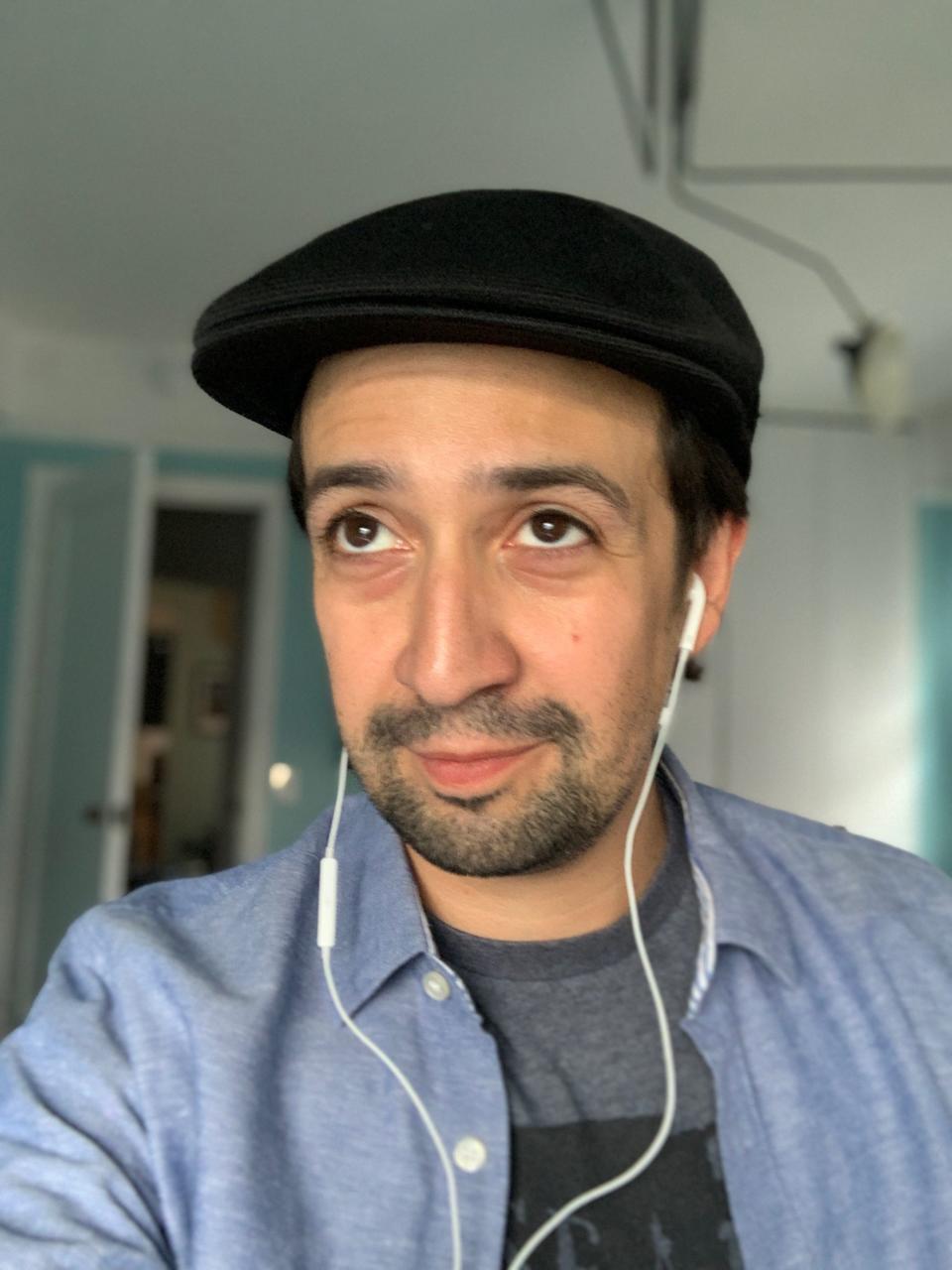 Lin-Manuel Miranda has been locked down in New York with his wife, two sons and the in-laws.