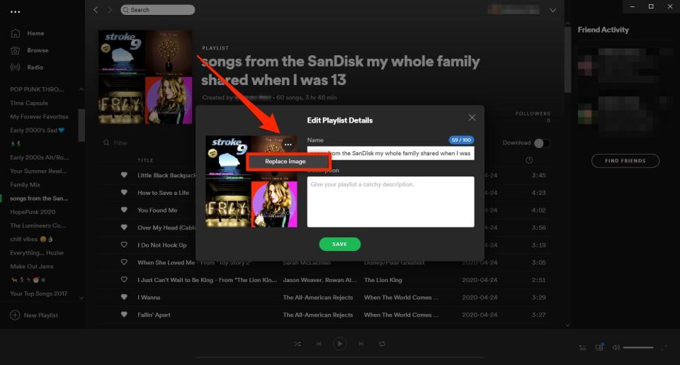 How to change playlist cover on Spotify Android 5