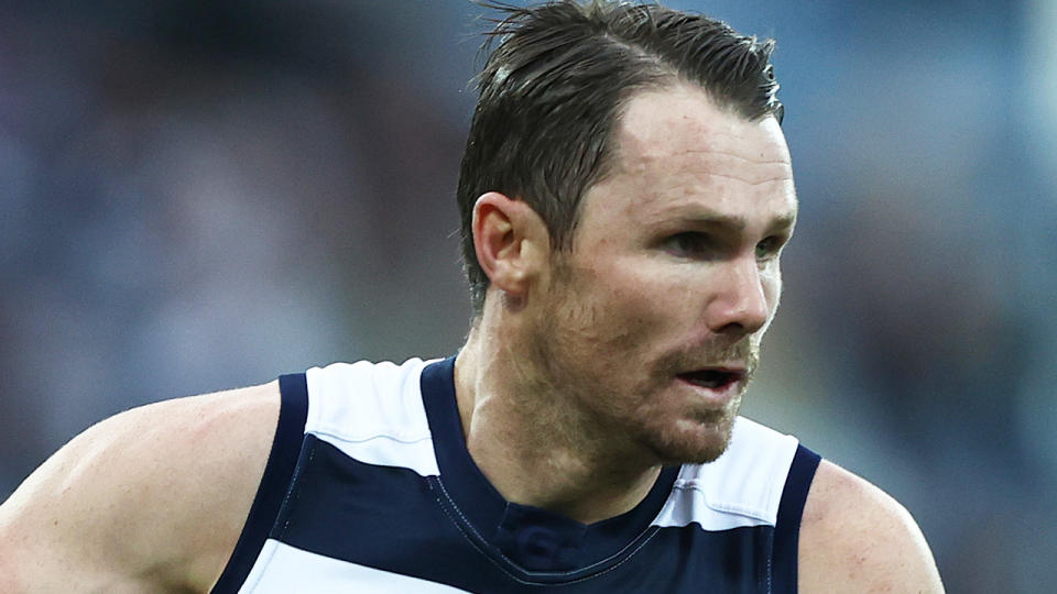 Patrick Dangerfield is considering ankle surgery that could sideline him for up to two months, after suffering an injury during Sunday's game against North Melbourne. (Photo by Robert Cianflone/Getty Images)