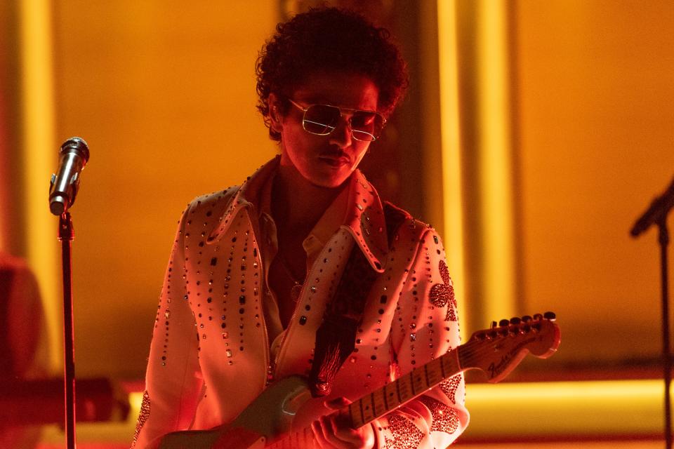 Tribute show Earth To Mars: The Bruno Mars Experience will tour to Milton Theatre on Friday,  June 30. Bruno Mars (pictured) performs at the 64th annual GRAMMY awards on April 3, 2022 in Las Vegas, Nevada.