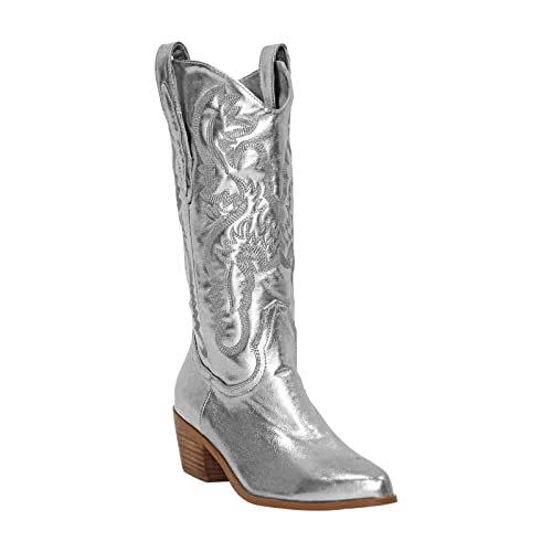 12) Silver Cowgirl Boots