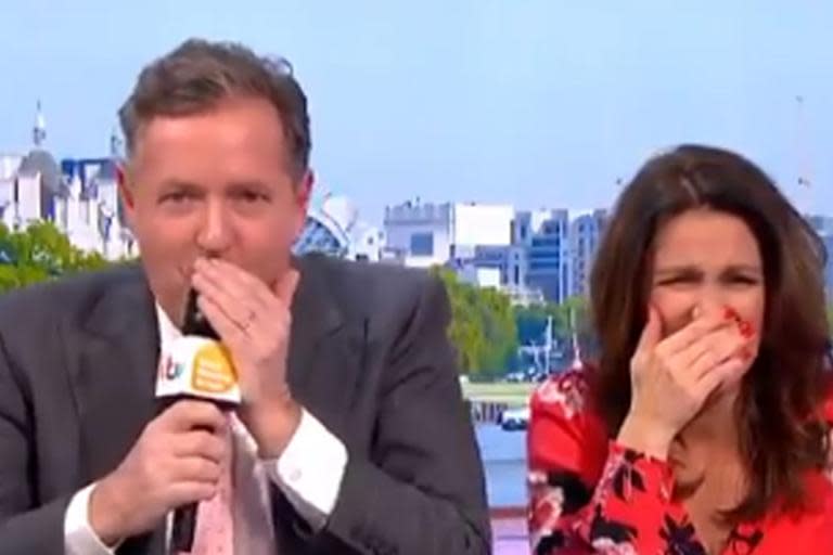 Piers Morgan leaves Good Morning Britain viewers cringing as he takes on CNCO in beatboxing battle