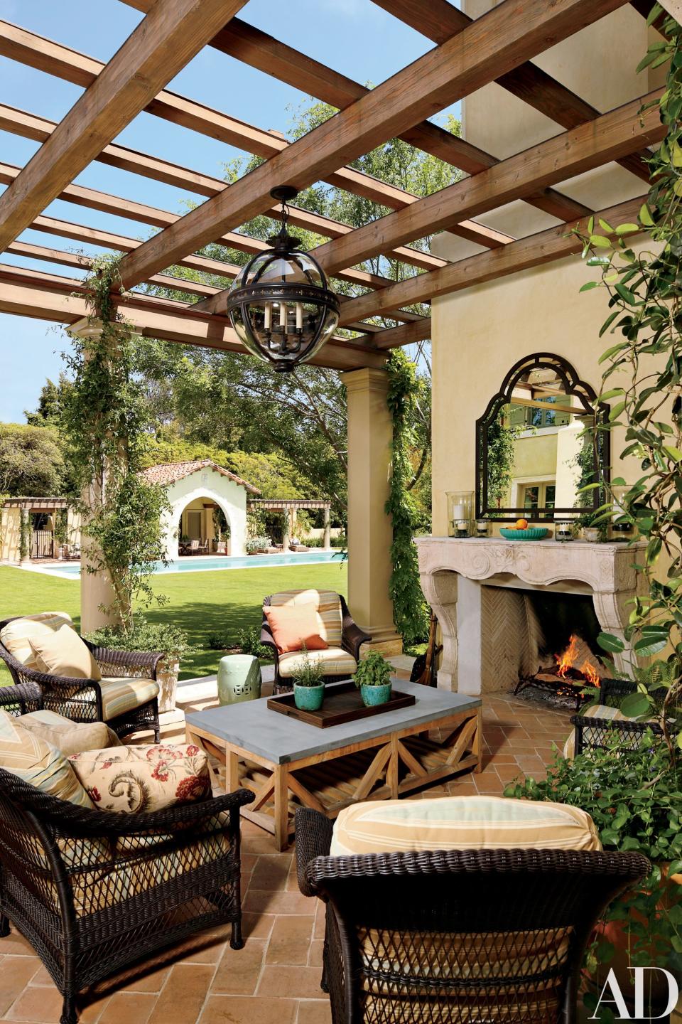 An outdoor space at James Belushi's home.