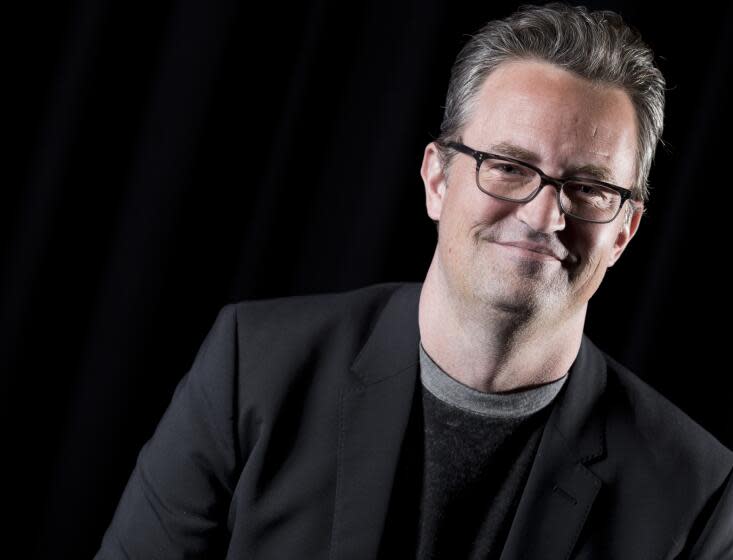 In this Tuesday, Feb. 17, 2015 photo, American actor Matthew Perry poses for a portrait in promotion of his role in the upcoming CBS network comedy series "The Odd Couple" in New York. The show premieres on Thursday, Feb. 19, 2015, on CBS. (Photo by Brian Ach/Invision/AP)