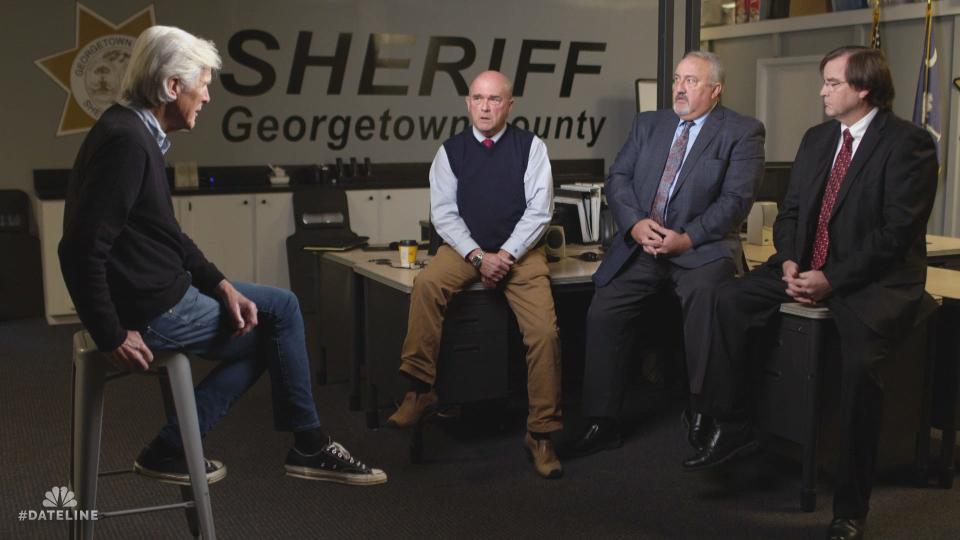 Dateline correspondent Keith Morrison interviews Georgetown County Sheriff Investigator Phil Hanna, Myrtle Beach Police Investigator Mike Hull and Captain Kin McKenzie of the South Carolina Law Enforcement Division about the disappearance of Brittanee Drexel .