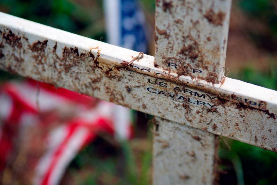 U.S. Army veteran Cecil Bannister is buried in the indigent area of Porterdale Cemetery in Columbus, Georgia. 08/11/2023