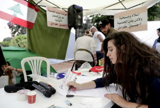 Demonstrator and university student Dana, 22, said she sees herself 'as Lebanese, but they (politicians) don't want to recognise my identity'