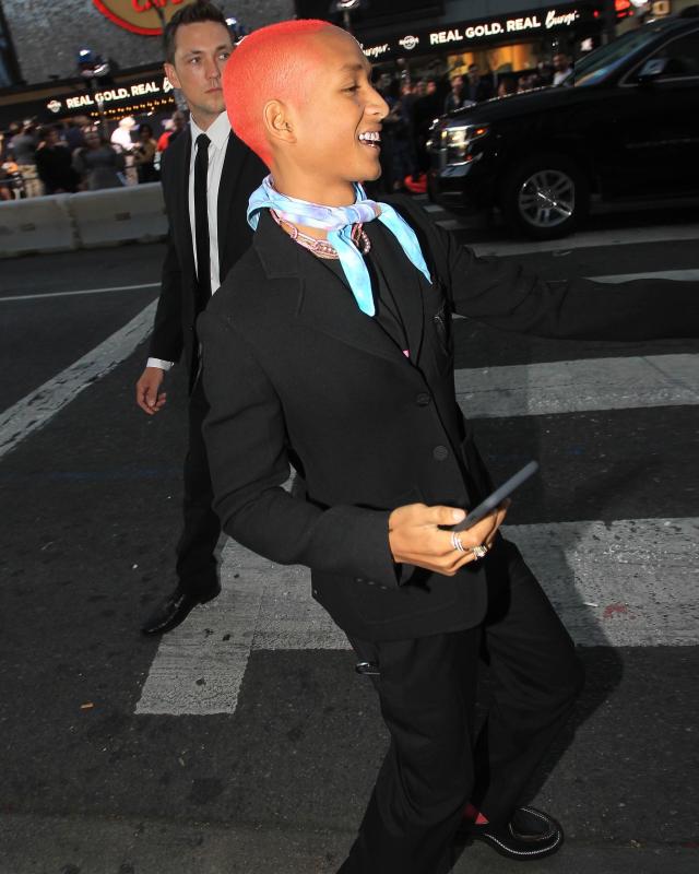 Jaden Smith hit the Louis Vuitton show in Paris carrying an Unidentified  Flying Jawn.