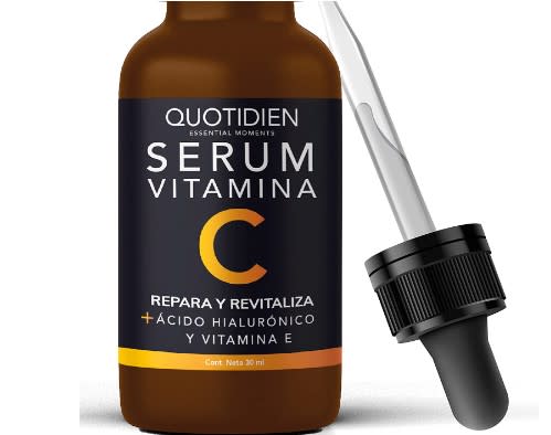 Serum Vitamina C + Ácido Hialurónico + Vitamina E | 95% Ingredientes Naturales | Skin Care | Luminosidad, Hidratación, Firmeza y Tono más Uniforme | Textura Ligera y Sin Sensación Grasosa | Suero Facial Ideal Para Todo Tipo de Piel -30ml/Amazon.com.mx