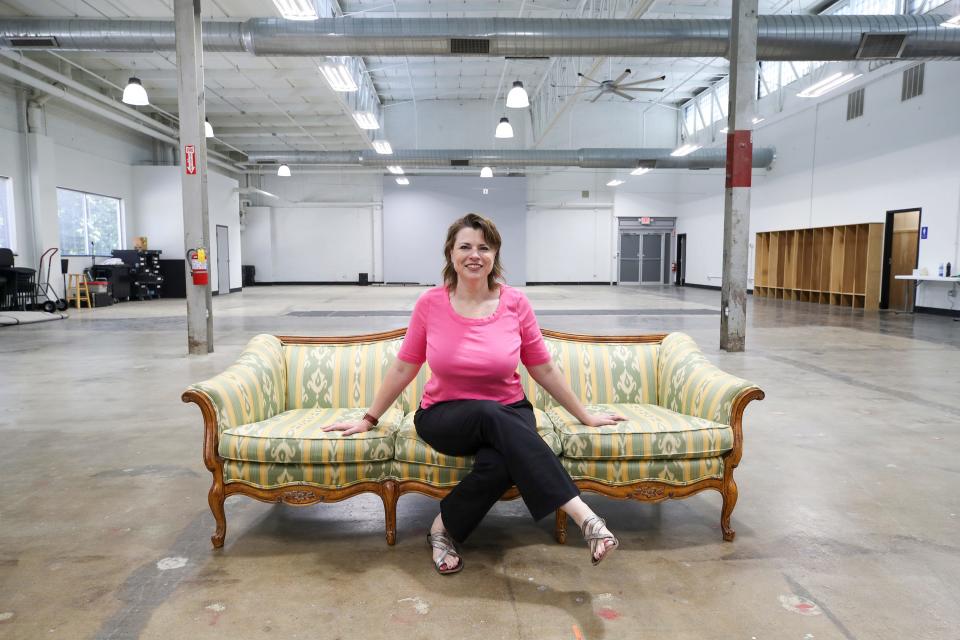 General Director Barbara Lynn Jamison poses in the Opera Center, a community hub for the Opera to rehearse, audition, build costumes and provide educational programming.