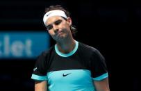 Tennis - Barclays ATP World Tour Finals - O2 Arena, London - 21/11/15 Men's Singles - Spain's Rafael Nadal looks dejected during his match against Serbia's Novak Djokovic Reuters / Suzanne Plunkett Livepic