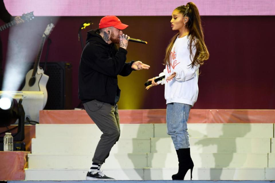 Over: Ariana Grande and Mac Miller are said to have split last month (Getty Images/Dave Hogan for One Love Manchester)