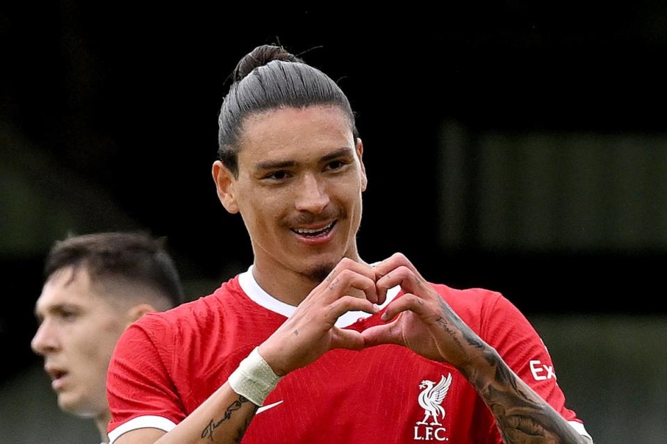 Darwin Nunez hit a brace in Liverpool’s pre-season friendly  (Liverpool FC via Getty Images)