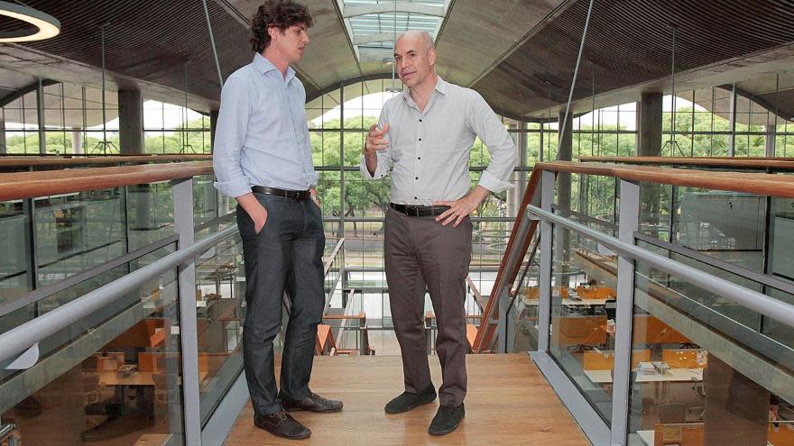 Martín Lousteau y Horacio Rodríguez Larreta compartieron un acto en el que se lanzó virtualmente la candidatura del jefe de gobierno porteño