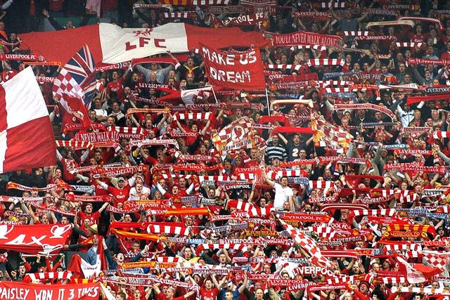 Liverpool fans adopted You'll Never Walk Alone as an anthem when it was recorded by a local popular beat combo (John Giles/PA)