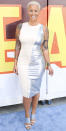 <b>AMBER ROSE</b> She's back to blonde! After experimenting with blue hair, the star returns to her signature platinum shade. She also covers up more than usual in white midi featuring a metallic silver panel, plus coordinating metallic shoes.