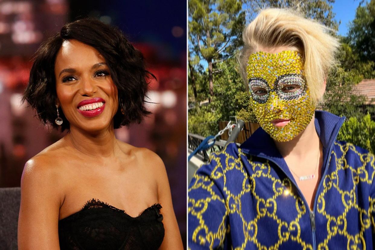 Kerry Washington Jokes that JoJo Siwa’s Bedazzled Minion Makeup is Her Next Red Carpet Glam