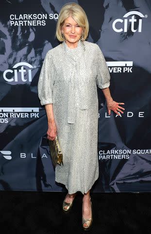 <p>Dimitrios Kambouris/Getty Images</p> Martha Stewart attends the Hudson River Park Friends 25th Anniversary in New York City.