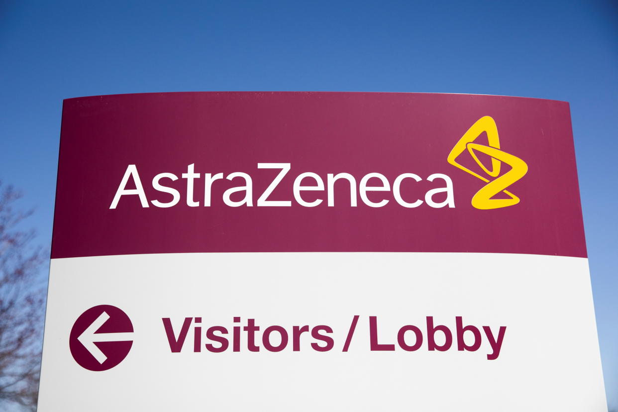 AstraZeneca board outside its North America headquarters in Wilmington, Delaware, US. Photo: Rachel Wisniewski/Reuters
