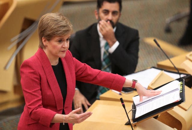 Nicola Sturgeon in Holyrood