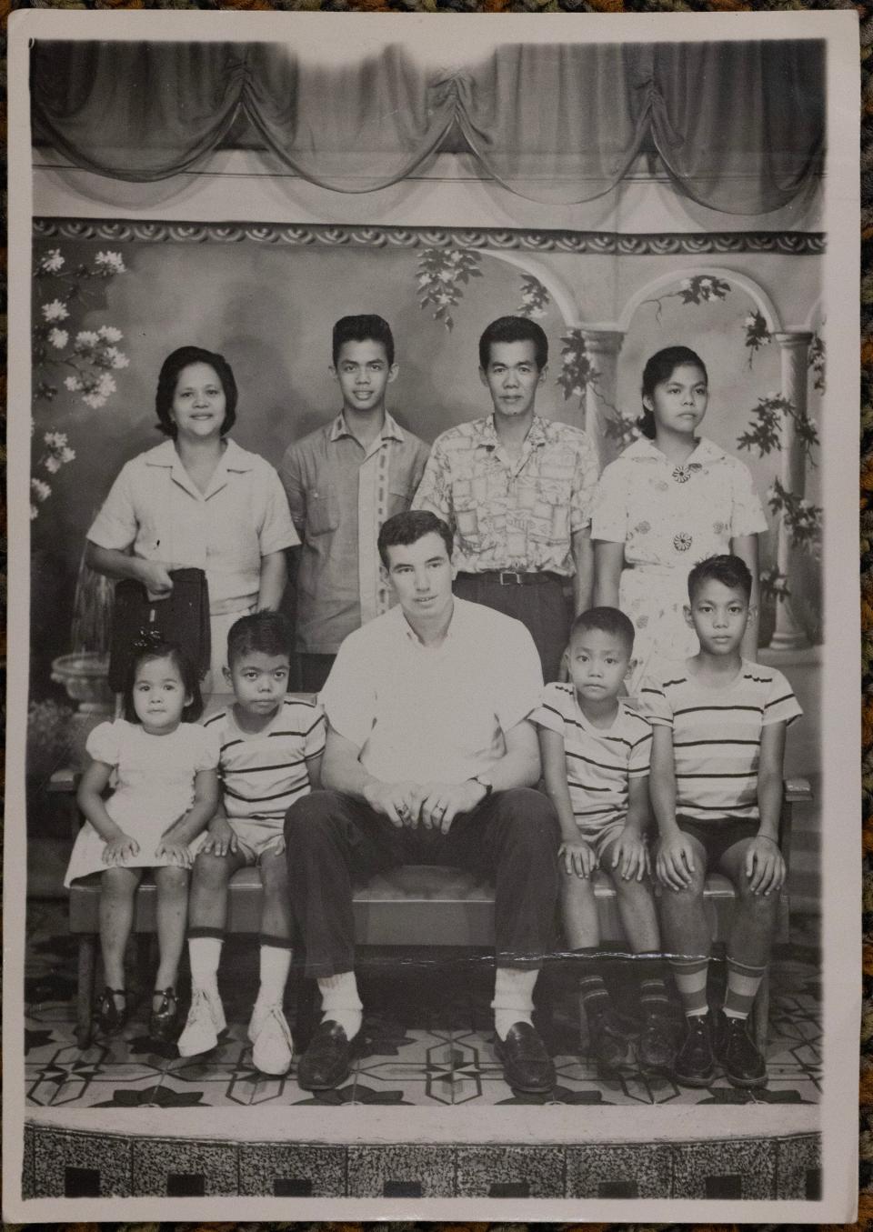 Shrewsbury resident Donald Yates, front center, in the school in the Philippines where he served in the Peace Corps in the early 1960s.