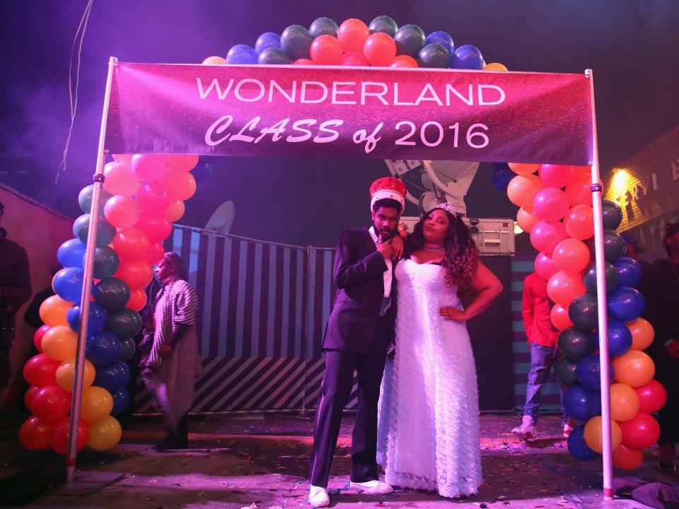 Hosts Myke Wright and Lizzo attend MTV's "Wonderland" LIVE Show on November 17, 2016 in Los Angeles, California.