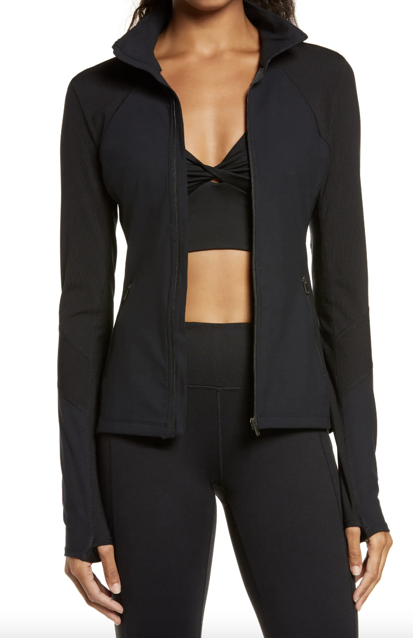 Studio Lite Ribbed Detail Track Jacket (Photo via Nordstrom)