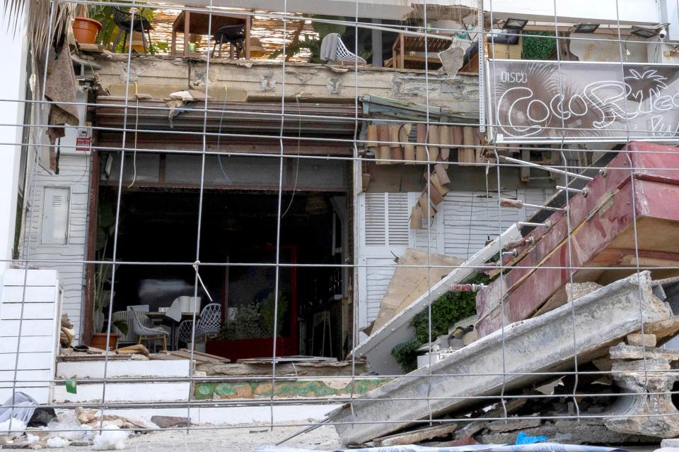 Four people died and 16 were injured after the roof of a two-storey restaurant collapsed on Spain's Mediterranean island of Mallorca (AFP via Getty Images)