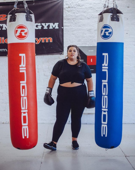 Plus-size influencer Callie Thorpe received negative comments after partnering with Nike. (Photo: Instagram/calliethorpe)