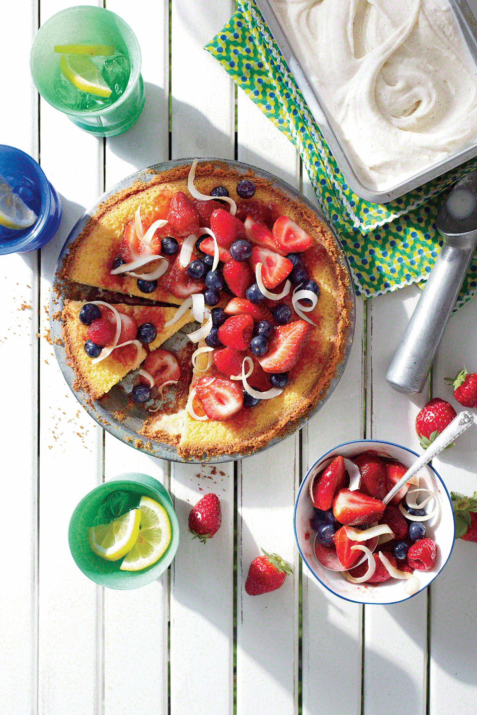 Whiskey Pie with Tipsy Berries