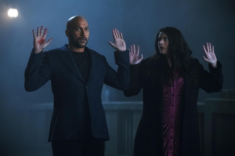 Keegan-Michael Key's Josh and Cecily Strong's Melissa are back in Season 2 of Apple TV+'s "Schmigadoon!", and this time they're trapped in the much less sunny musical city of "Schmicago."