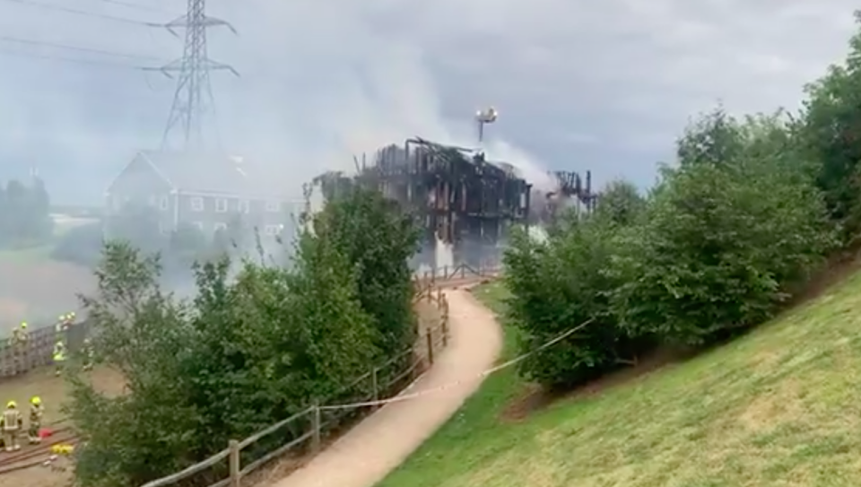 The aftermath of the blaze on Monday morning (Picture: London Fire Brigade)