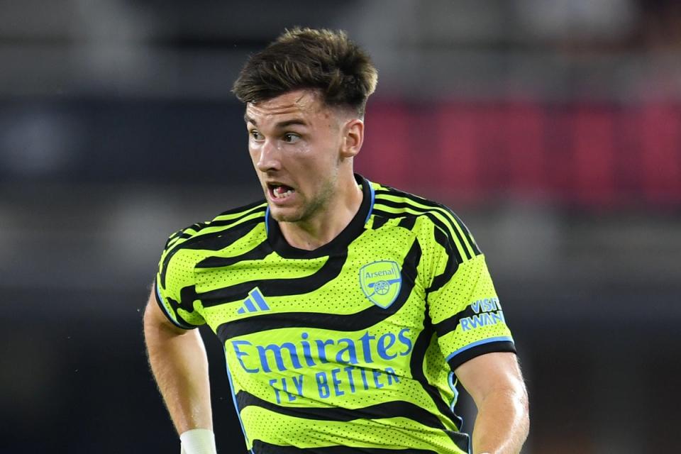 Fully focused: Kieran Tierney insists he is not thinking about a move away from Arsenal (Arsenal FC via Getty Images)