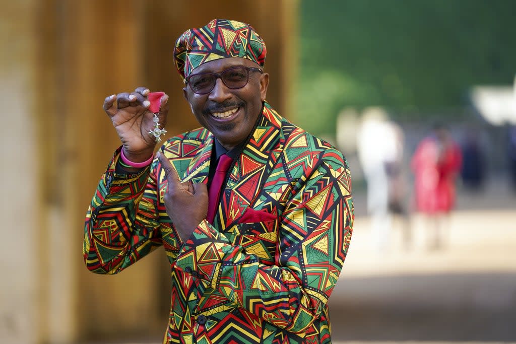 Fitness guru Derrick Evans after receiving an MBE during an investiture ceremony at Windsor Castle. Picture date: Wednesday January 12, 2022. (PA Wire)