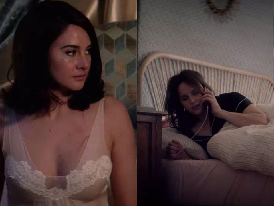 jennifer stirling last letter from your lover on the left, ellie haworth on the right on phone in bed