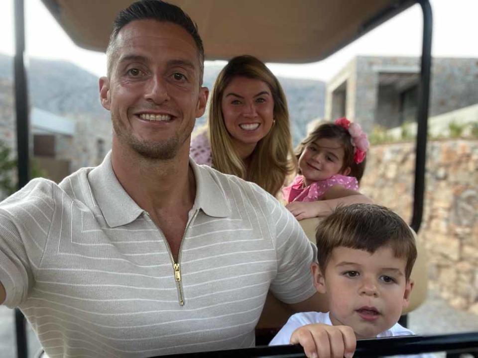 Dan with Rachael, Sophia and Spencer (Collect/PA Real Life). 